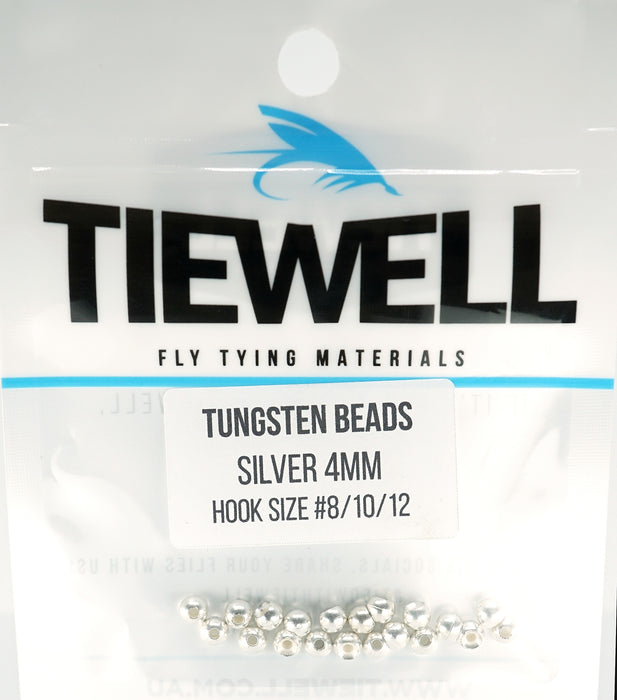 Tiewell Round Tungsten Beads Silver